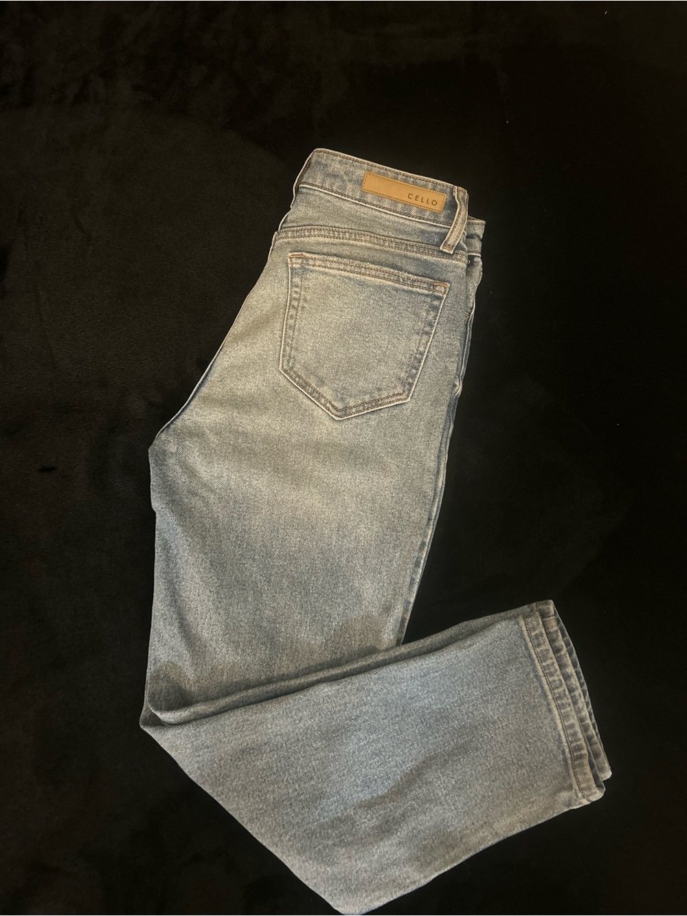 Cello Women's Faded Light Blue Straight Leg Jeans